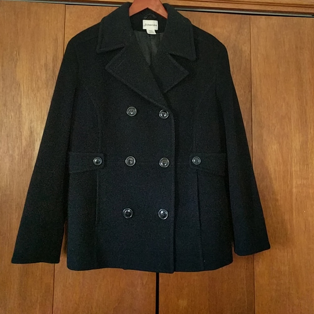 Women's black pea coat
